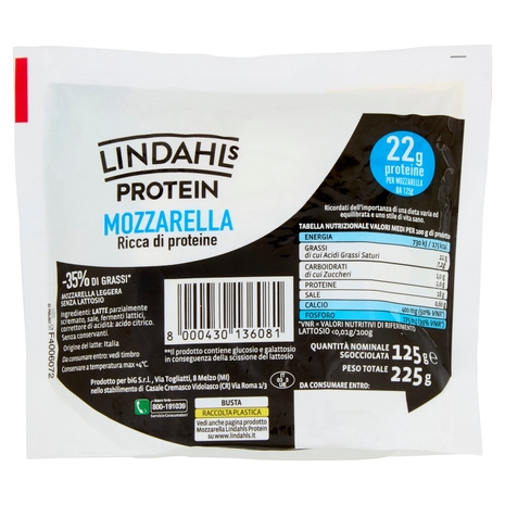 LINDAHLS Protein Mozzarella 125 g